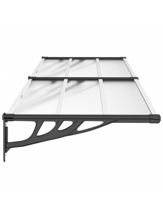 Vchodová stříška černá a průhledná 239 x 90 cm polykarbonát
