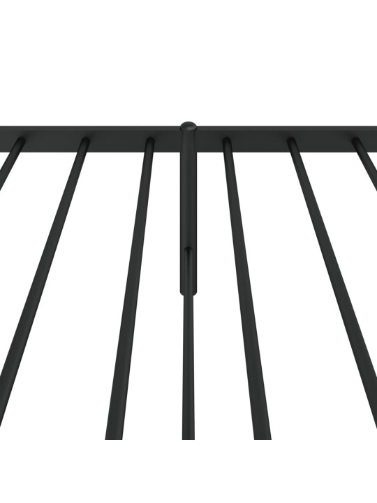 Kovový rám postele s čelem černý 80 x 200 cm