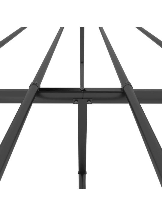 Kovový rám postele bez matrace s nožním čelem černý 160x200 cm