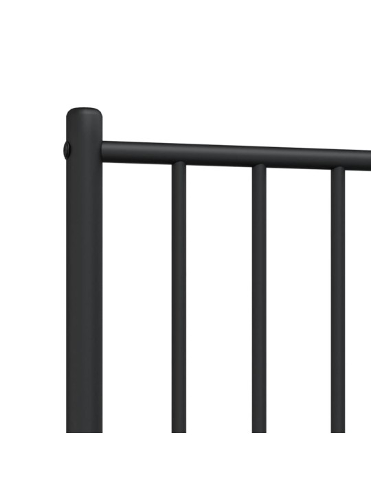 Kovové čelo postele černé 75 cm