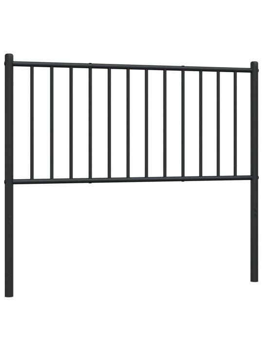 Kovové čelo postele černé 100 cm