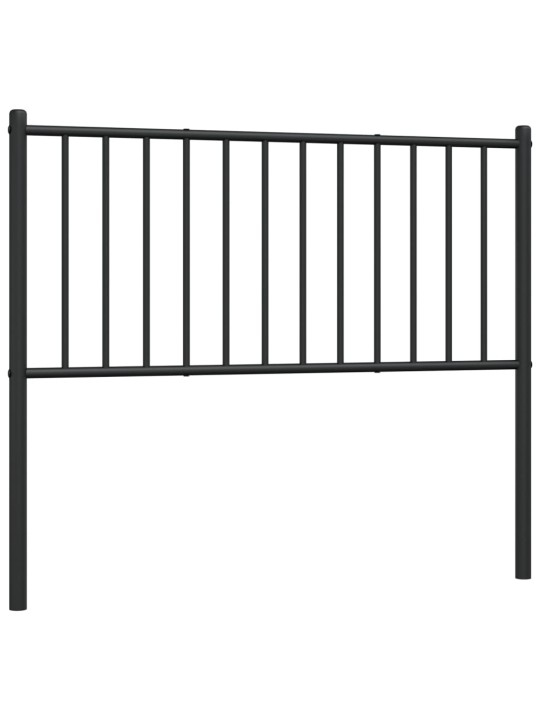 Kovové čelo postele černé 100 cm