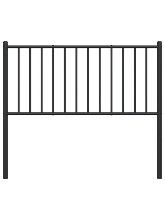Kovové čelo postele černé 100 cm