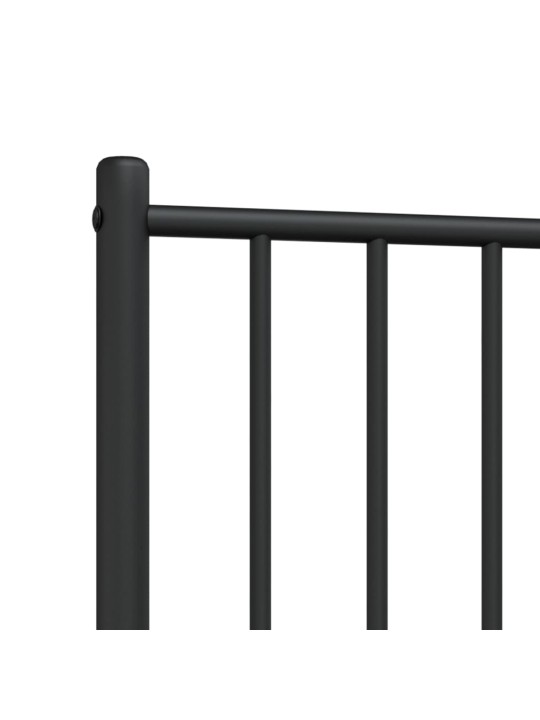 Kovové čelo postele černé 100 cm