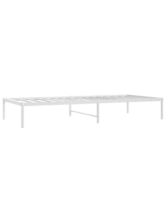 Kovový rám postele bílý 90 x 200 cm