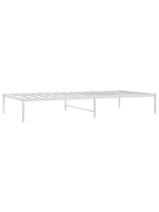 Kovový rám postele bílý 100 x 200 cm