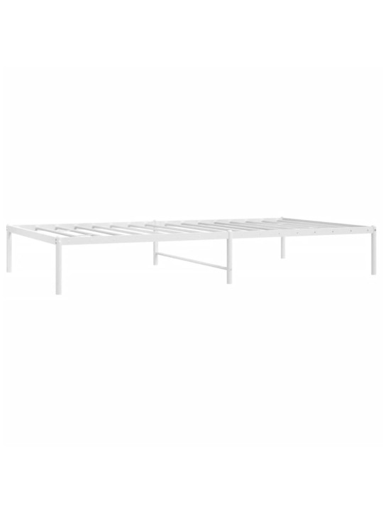 Kovový rám postele bílý 107 x 203 cm