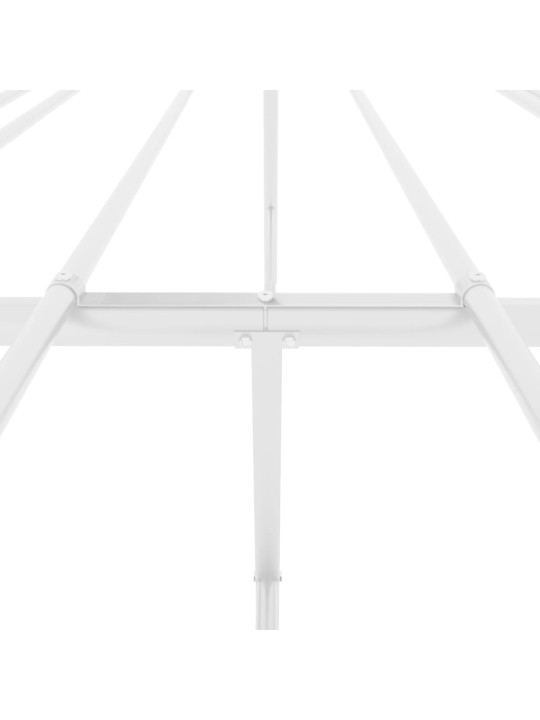 Kovový rám postele bílý 200 x 200 cm