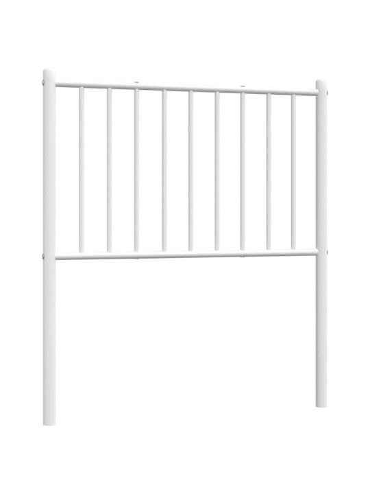 Kovové čelo postele bílé 75 cm
