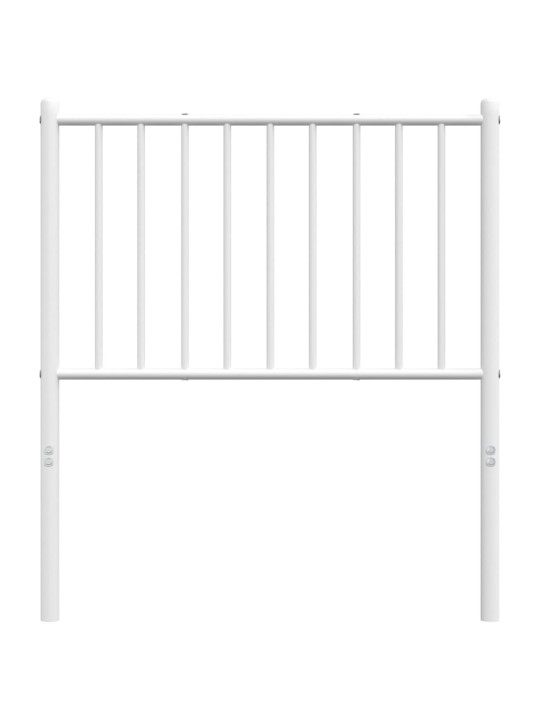 Kovové čelo postele bílé 75 cm