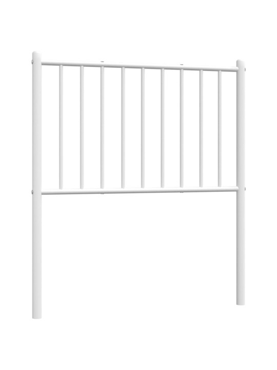 Kovové čelo postele bílé 80 cm