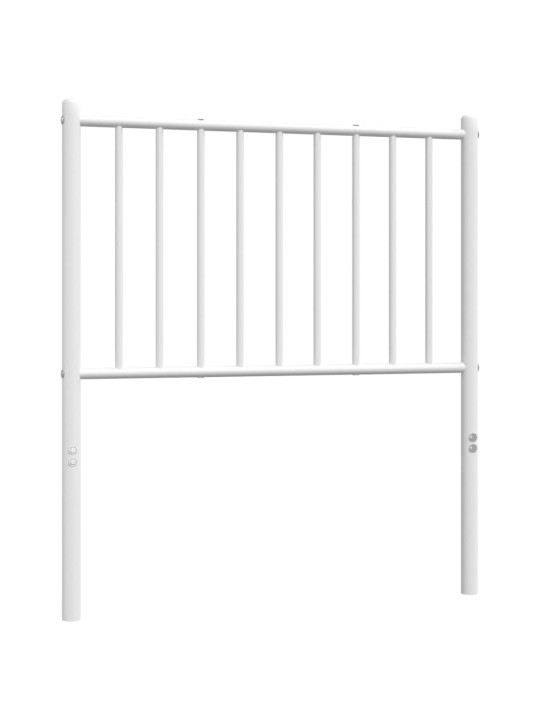 Kovové čelo postele bílé 80 cm