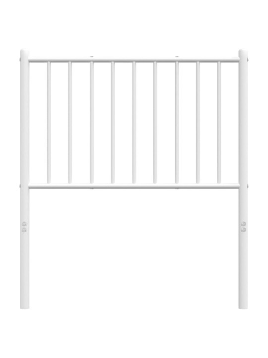 Kovové čelo postele bílé 80 cm