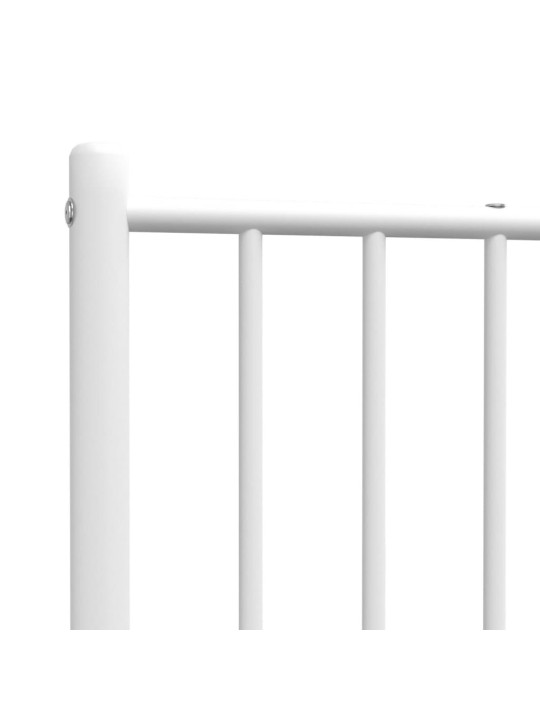 Kovové čelo postele bílé 80 cm