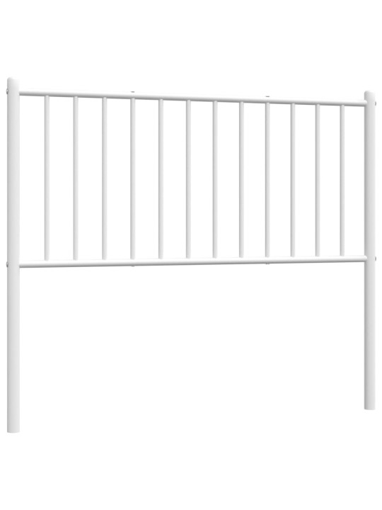 Kovové čelo postele bílé 100 cm
