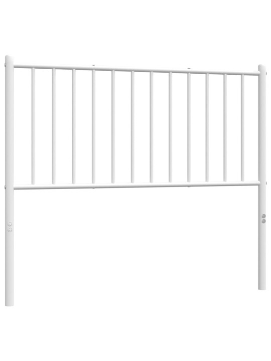 Kovové čelo postele bílé 100 cm