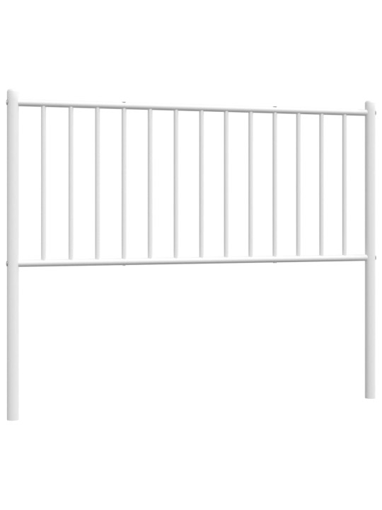 Kovové čelo postele bílé 107 cm