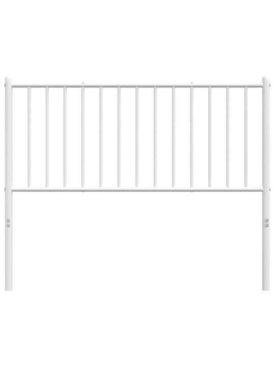 Kovové čelo postele bílé 107 cm