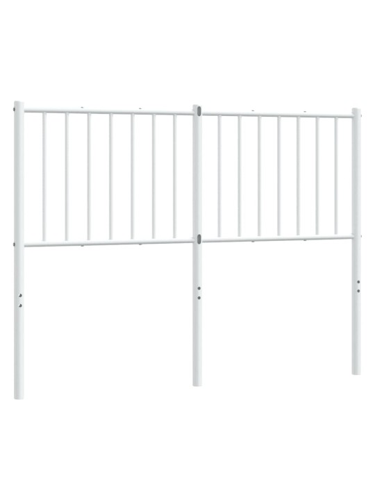 Kovové čelo postele bílé 120 cm