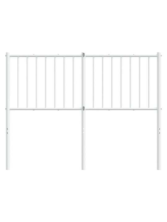 Kovové čelo postele bílé 120 cm