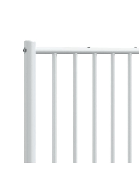 Kovové čelo postele bílé 120 cm