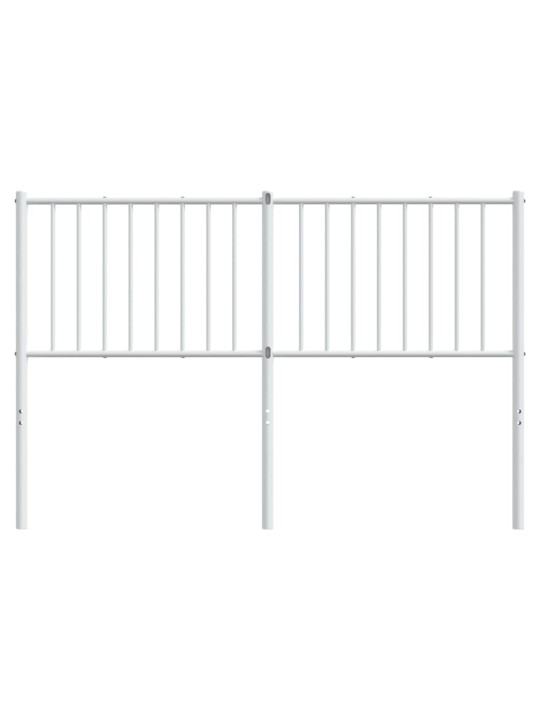 Kovové čelo postele bílé 140 cm