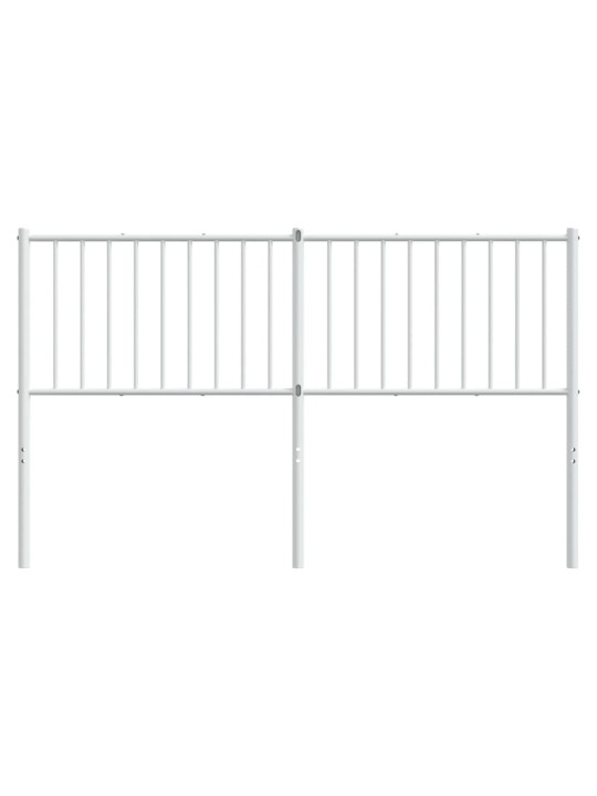 Kovové čelo postele bílé 150 cm