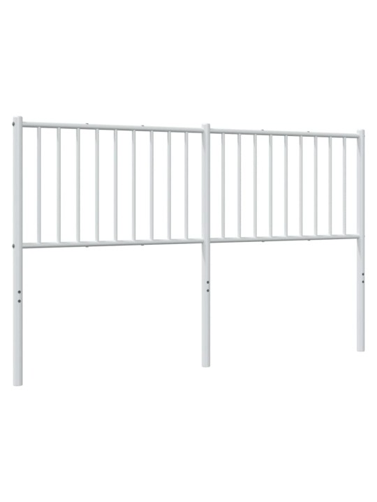 Kovové čelo postele bílé 160 cm