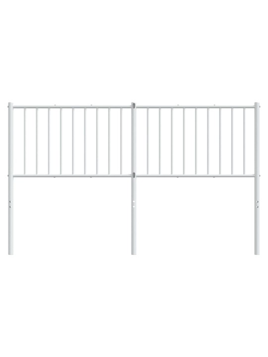 Kovové čelo postele bílé 160 cm