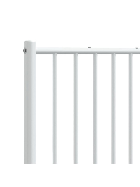 Kovové čelo postele bílé 160 cm