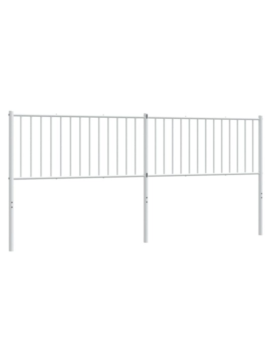 Kovové čelo postele bílé 200 cm