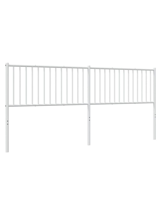 Kovové čelo postele bílé 200 cm