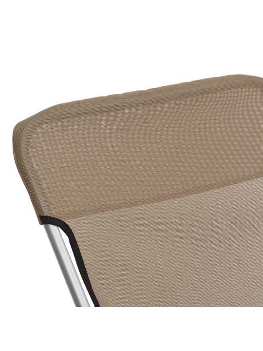 Skládací plážová křesla 2 ks taupe textilen a práškovaná ocel