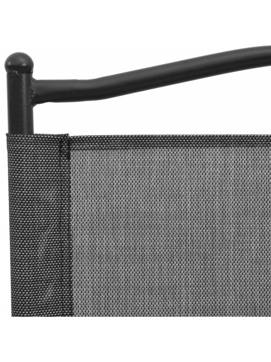 Skládací zahradní židle 2 ks šedá melanž ocel a textilen