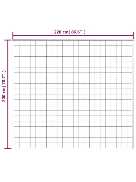 Zátěžová deka modrá 200 x 220 cm 13 kg textil