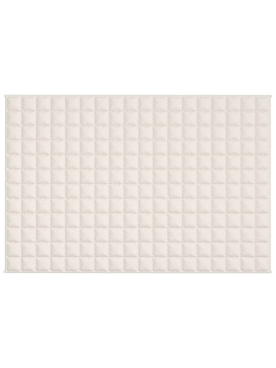 Zátěžová deka světle krémová 122 x 183 cm 5 kg textil