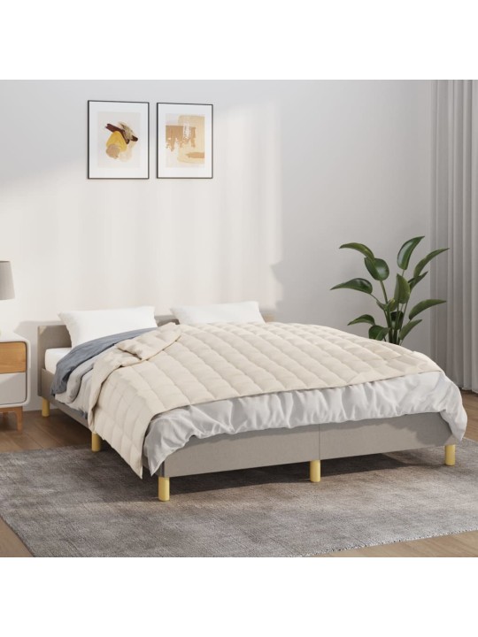 Zátěžová deka světle krémová 135 x 200 cm 6 kg textil