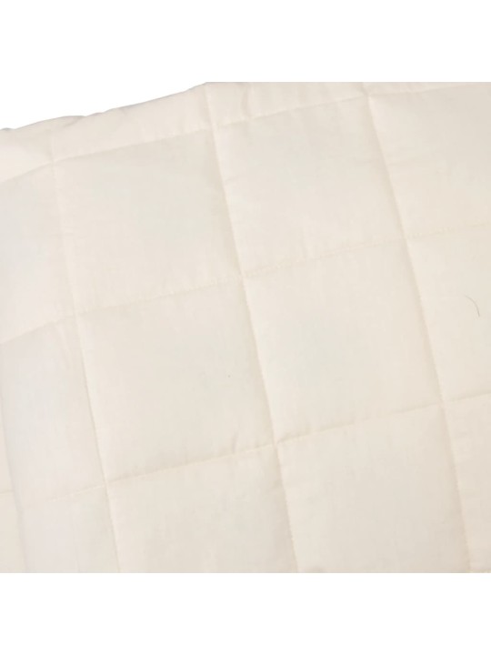 Zátěžová deka světle krémová 137 x 200 cm 6 kg textil