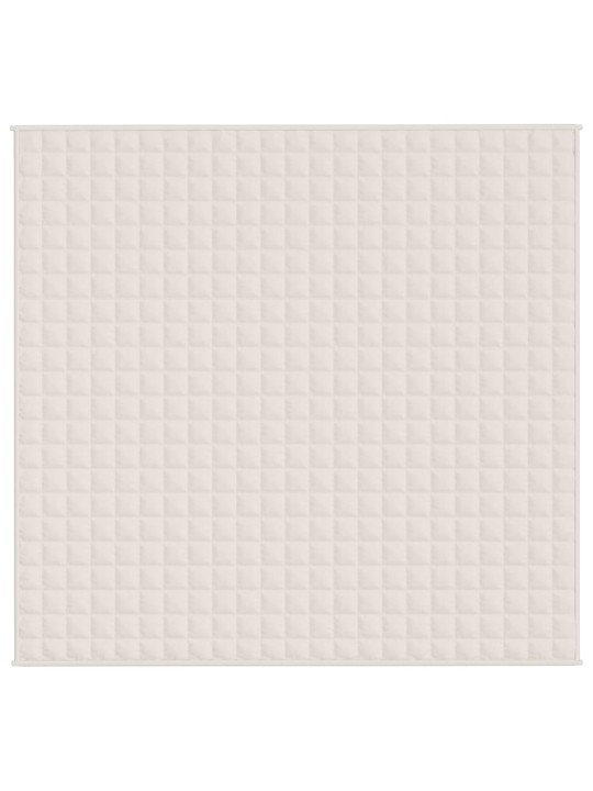 Zátěžová deka světle krémová 220 x 230 cm 11 kg textil