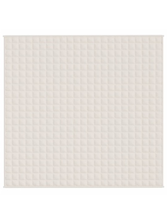Zátěžová deka světle krémová 220 x 240 cm 11 kg textil
