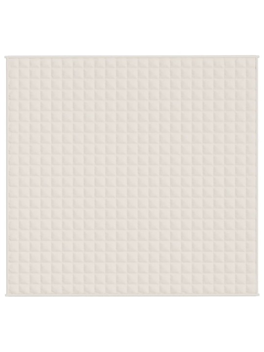 Zátěžová deka světle krémová 220 x 240 cm 15 kg textil