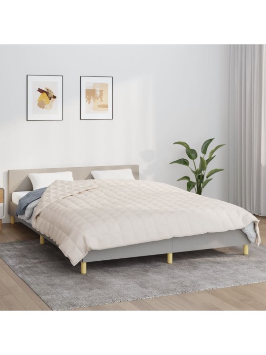 Zátěžová deka světle krémová 220 x 240 cm 15 kg textil