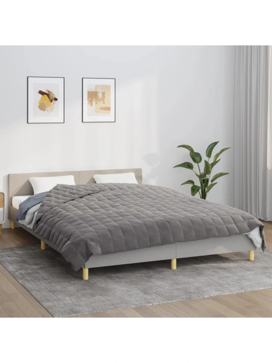 Zátěžová deka šedá 220 x 240 cm 15 kg textil