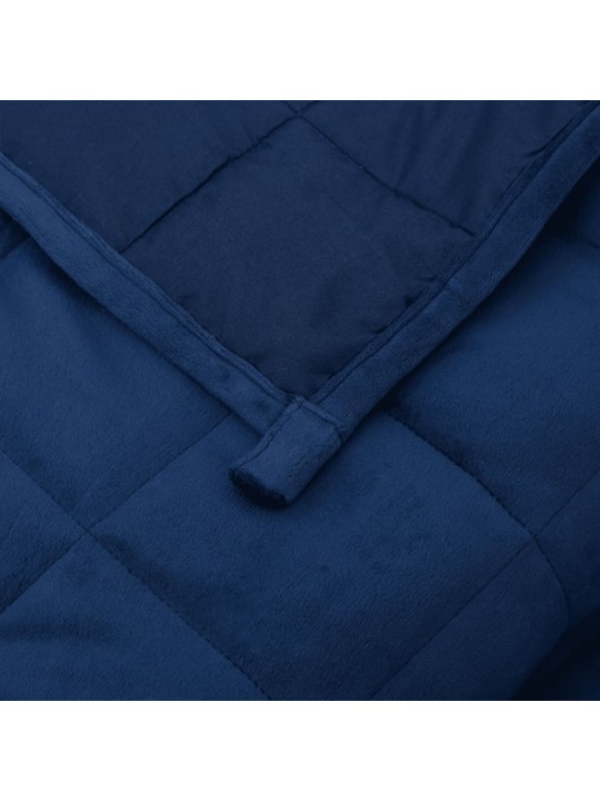 Zátěžová deka modrá 220 x 230 cm 11 kg textil