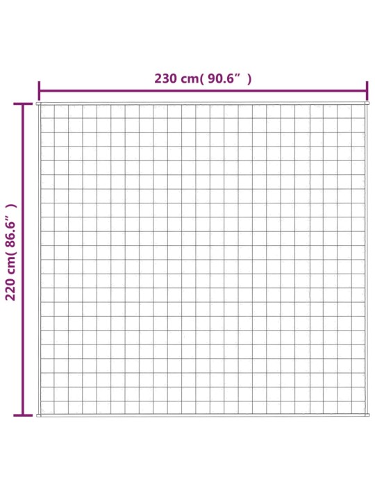 Zátěžová deka modrá 220 x 230 cm 15 kg textil