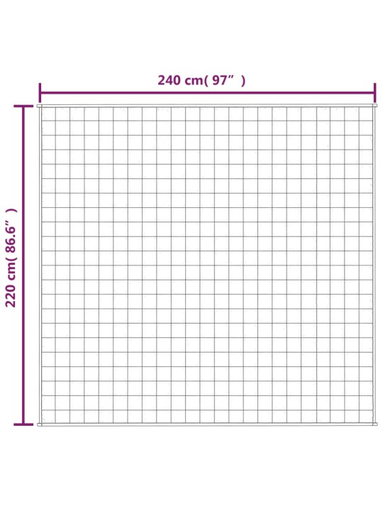Zátěžová deka modrá 220 x 240 cm 15 kg textil