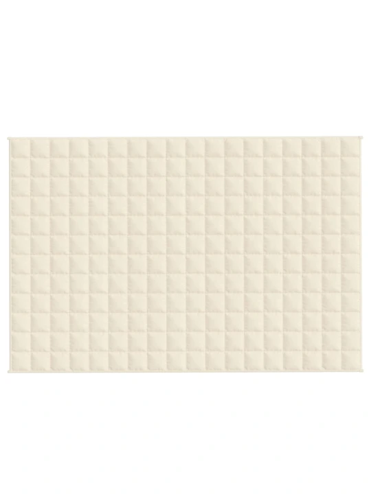 Zátěžová deka světle krémová 122 x 183 cm 9 kg textil
