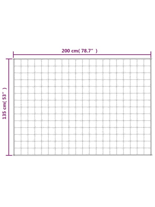 Zátěžová deka světle krémová 135 x 200 cm 6 kg textil