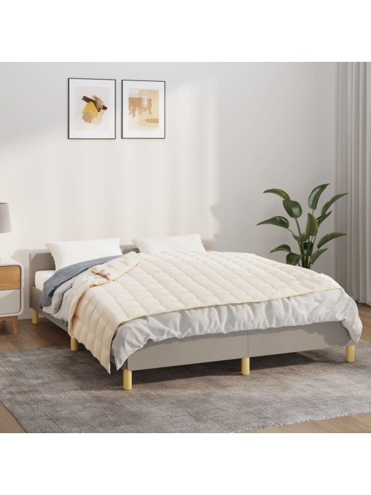Zátěžová deka světle krémová 135 x 200 cm 6 kg textil