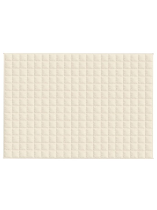 Zátěžová deka světle krémová 137 x 200 cm 6 kg textil
